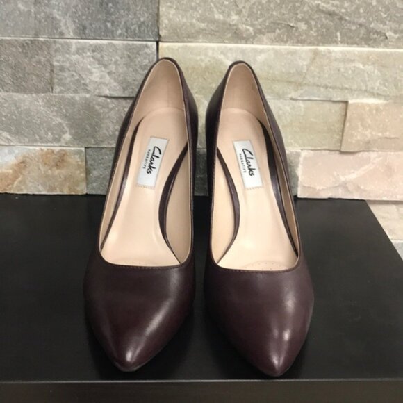 CLARKS 'Azizi Isis' Leather Wedge Pump - Picture 7 of 12